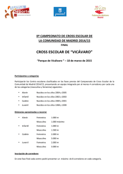 II Cto Cross Escolar-FINAL - Federación de Atletismo de Madrid