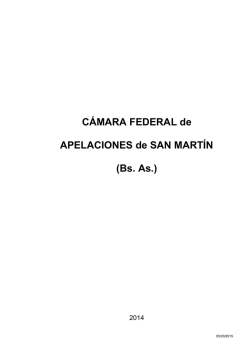 CÁMARA FEDERAL de APELACIONES de SAN MARTÍN (Bs. As.)