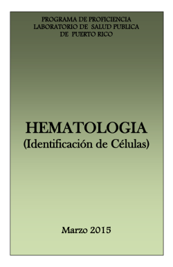 Hematología (Identificacion de Células)