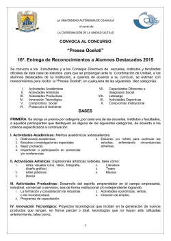 Convocatoria - Universidad Autónoma de Coahuila