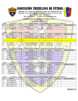 calendario n°05 - Federación Venezolana de Fútbol