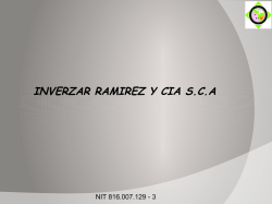 INVERZAR RAMIREZ Y CIA S.C.A