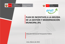 plan de incentivos a la mejora de la gestión y modernización