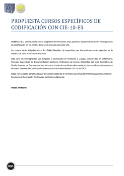 cursos monográficos de codificación en CIE-10-ES