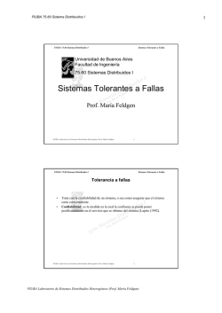 Sistemas Tolerantes a Fallas - Universidad de Buenos Aires