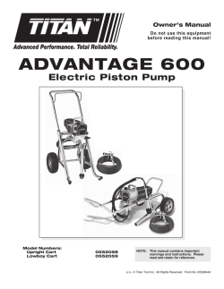Advantage 600 Service Manual - Coast Industrial Systems, Inc.