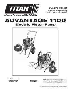 Advantage 1100 Service Manual - Coast Industrial Systems, Inc.