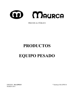 PRODUCTOS EQUIPO PESADO - maurca comercial, sa de cv