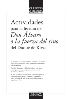 Don Álvaro o la fuerza del sino. Actividades para la lectura (PDF)