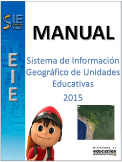Sistema de Información Geográfico de Unidades Educativas