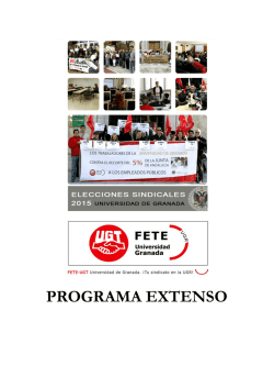 PROGRAMA EXTENSO - Universidad de Granada