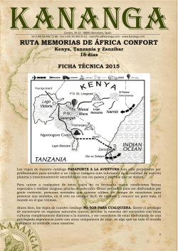 RUTA MEMORIAS DE ÁFRICA CONFORT