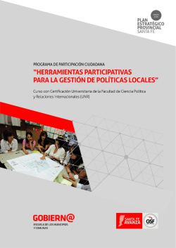 CURSO Herramienta participativas para la Gestion de Politicas