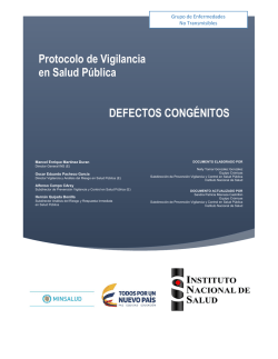 PRO Defectos Congenitos - Instituto Nacional de Salud
