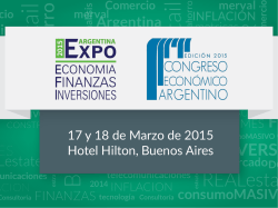 brochure informativo - Exposición Argentina de Economía, Finanzas
