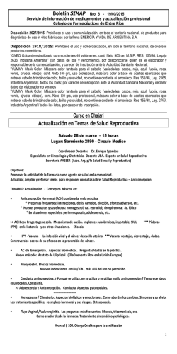 Circular simap 3 2015 - Colegio de Farmacéuticos de Entre Ríos