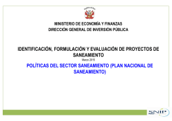 PPT Saneamiento - Ministerio de Economía y Finanzas
