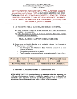 Mar-2015/Jul-2015 - CECyT No.4 "Lázaro Cárdenas"