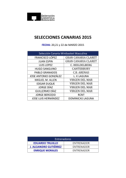 SELECCIONES CANARIAS 2015 - Federación Canaria de Baloncesto