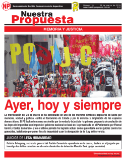 Nuestra Propuesta - Partido Comunista de la Argentina