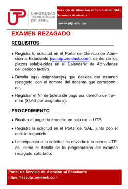 EXAMEN REZAGADO - Portal de Servicio de Atención al Estudiante
