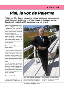 Nota completa - Revista Palermo