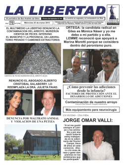 JORGE OMAR VALLI: - Diario La Libertad