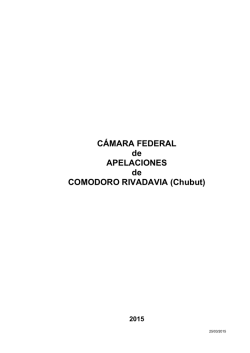 Cámara Federal de Apelaciones de Comodoro Rivadavia