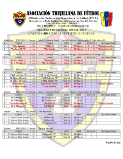 calendario n°05 - Federación Venezolana de Fútbol