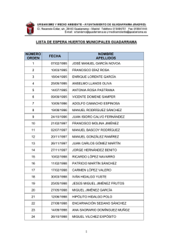 1 lista de espera huertos municipales guadarrama número orden