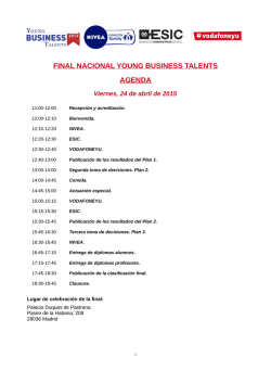 Agenda Final YBT 2014 - Young Business Talents