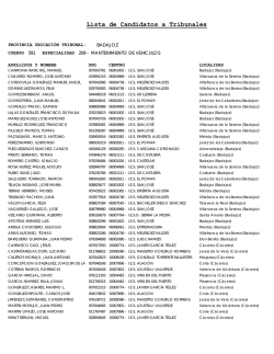 Lista de Candidatos a Tribunales