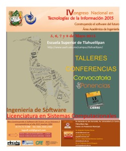 Tecnologías de la Información 2015 5, 6, 7 y 8 de Mayo 2015