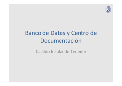 Banco de datos de Tenerife. Cabildo de Tenerife