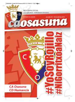 OSASUNA 12 abril 2015:Osasuna 2012-13