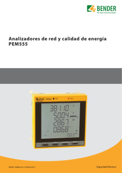Analizadores de red y calidad de energía PEM555