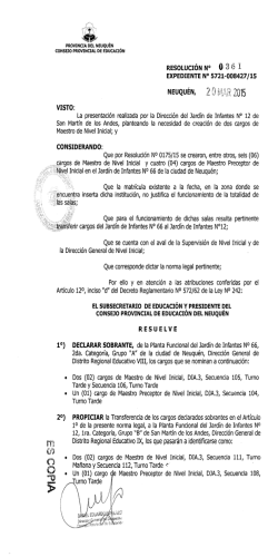 "1el} - Consejo Provincial de Educación