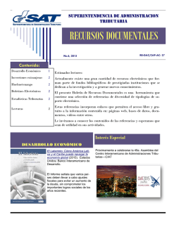 Boletín de Recursos Documentales, No. 6, 2015