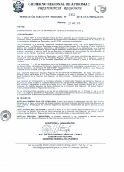 2015 - Gobierno Regional de Apurimac