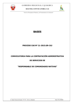 proceso cas nº 21-2015 - g.r.caj - Gobierno Regional de Cajamarca