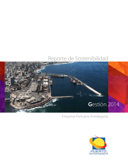 Reporte de Sostentabilidad 2014 - Empresa Portuaria Antofagasta