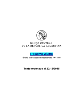 Efectivo mínimo - Banco Central de la República Argentina