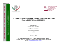 “El Proyecto del Presupuesto Público Federal de México en Materia