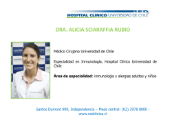 dra. alicia sciaraffia rubio - Hospital Clínico Universidad de Chile