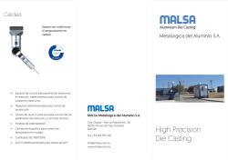 High Precision Die Casting - MALSA / Aluminium Die Casting