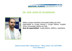 DR. JOSÉ LASEN DE SOLMINIHAC - Hospital Clínico Universidad