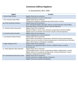 Comisiones Edilicias Regidores - Teocaltiche administración 2015