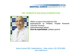 dr. roberto balassa ehrenstein - Hospital Clínico Universidad de Chile