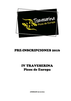 Normas Pre-Inscripciones Traveserina 2016