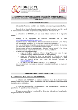 Reglamento Licencias FDMESCYL 2015
